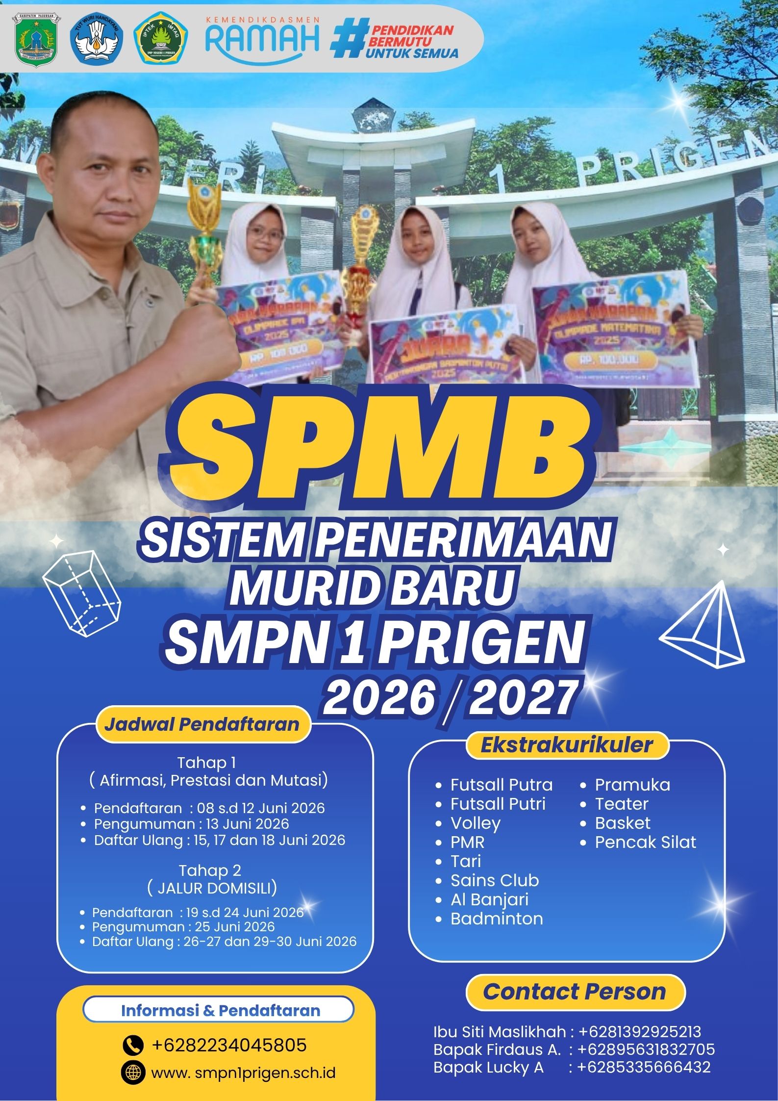 Sistem Penerimaan Murid Baru (SPMB ) Tahun Ajaran  2026 / 2027 